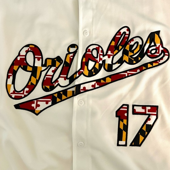 Baltimore Orioles Maryland Flag baseball Jersey No. 17 - Picture 3 of 4